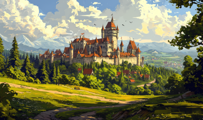 Vue Magique sur le Paysage de New-Castle
